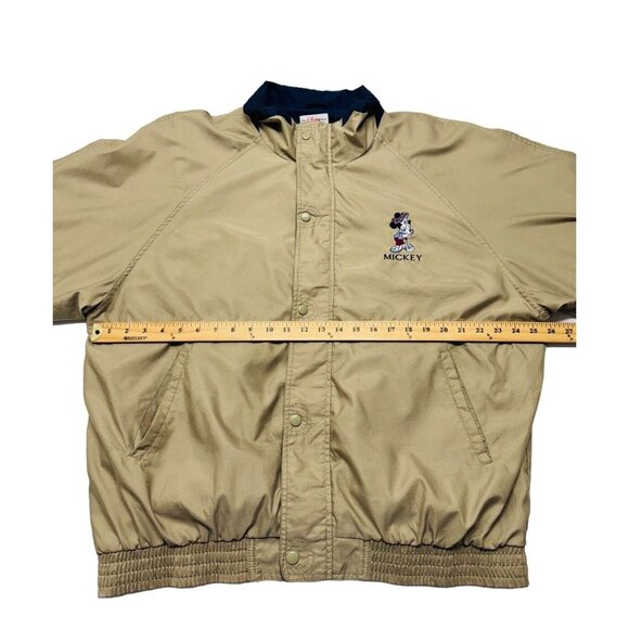 Disney Store Mens XXL Jacket Tan Golf Dad Mickey Mouse Embroidery Full Zip Vent - Picture 4 of 14